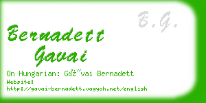 bernadett gavai business card